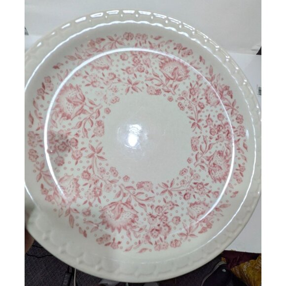 Syracuse China Roxbury Red Floral Dinner Plate Vintage Porcelain USA - Picture 7 of 9